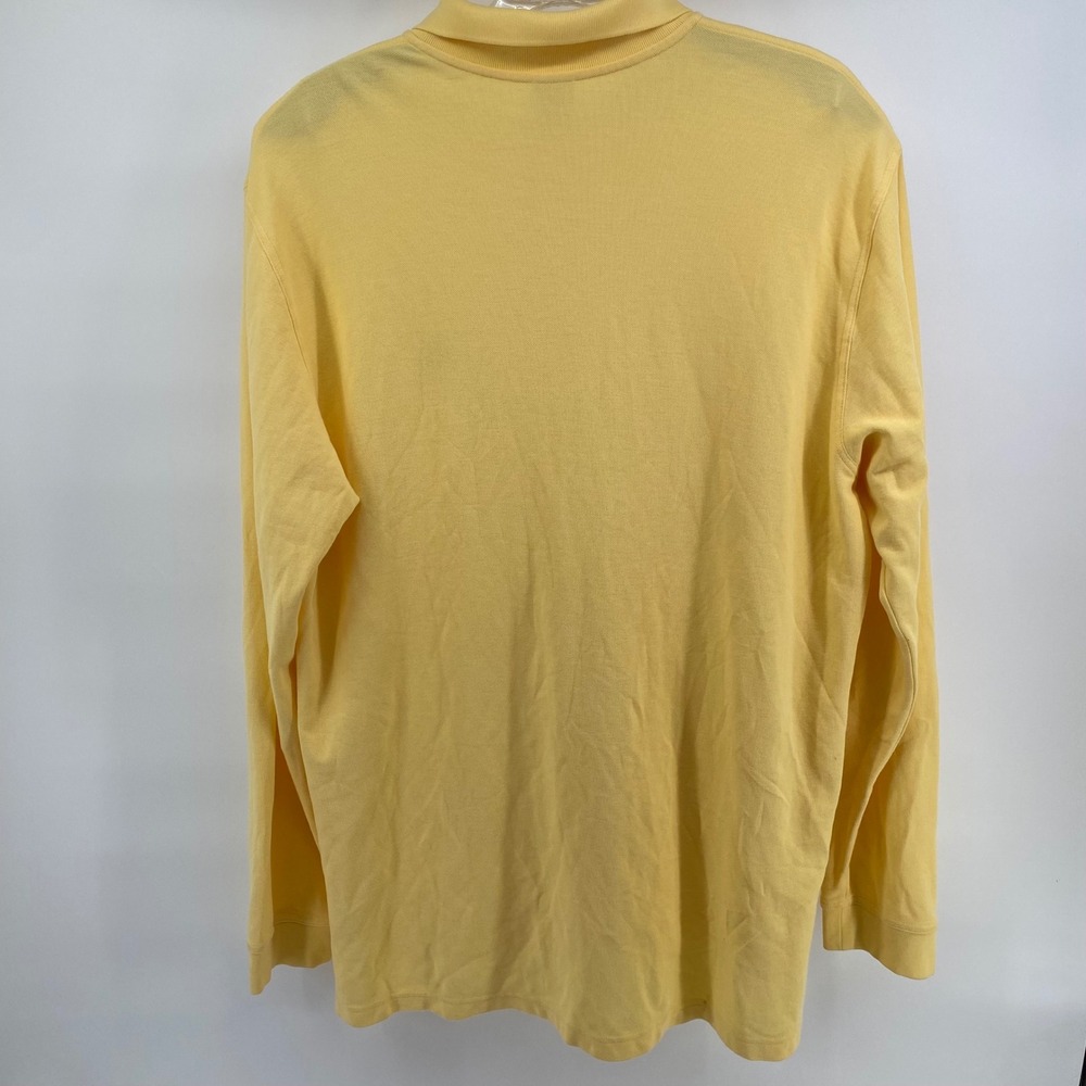 Brooks Brothers Mens XXL Yellow Performance Polo Long Sleeve Original Fit Cotton - Picture 5 of 7